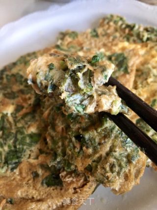 Three-flavored Wild Vegetables Fried Goose Eggs recipe