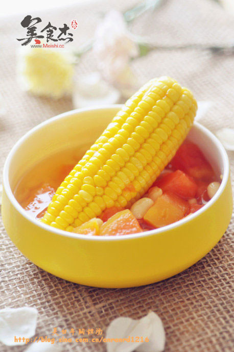 Papaya and Corn Sweet Soup recipe