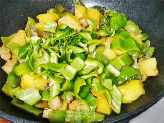 Potato Chicken Nuggets Stewed Beans recipe