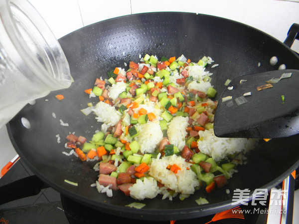 Fried Rice with Red Sausage recipe