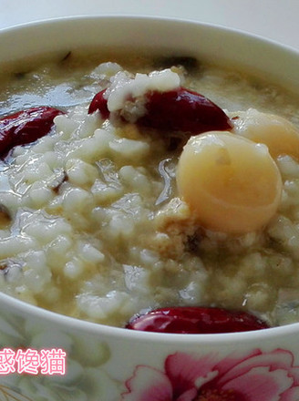 Chicken Congee with Red Dates and Longan recipe