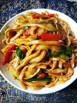 Fried Noodles with Horn Melon recipe