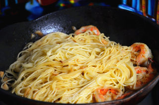 Wine Prawn Angel Pasta recipe