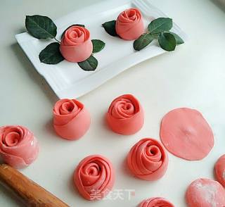 Romantic Valentine's Day~~rose Flower Bun recipe