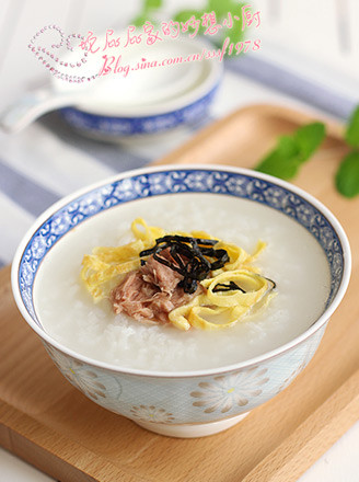 Tuna and Seaweed Egg Congee recipe