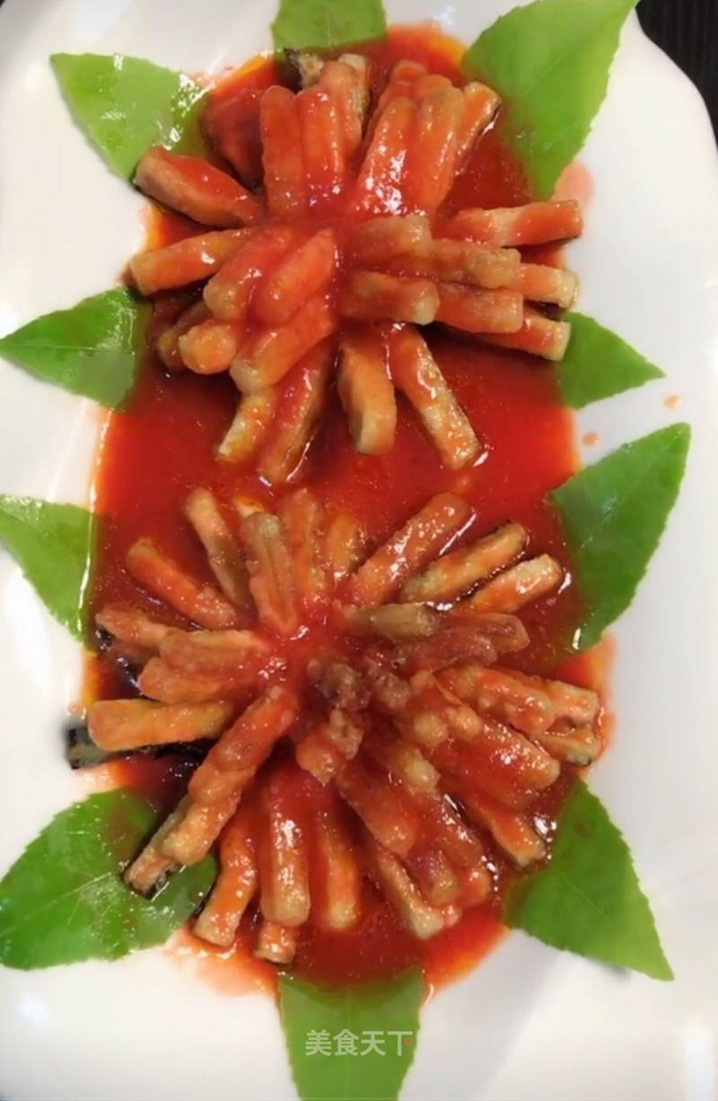 Sweet and Sour Chrysanthemum Eggplant recipe