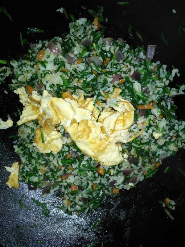 Fried Rice with Egg and Leek recipe