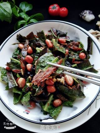 Canned Tempeh Fish Mixed with Lettuce Leaves recipe