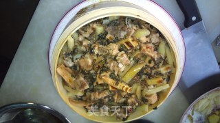 Delicious Moulded Bamboo Shoots Steamed Ribs recipe