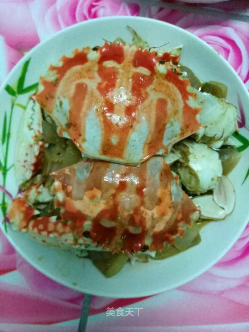 Fried Crab with Onion recipe