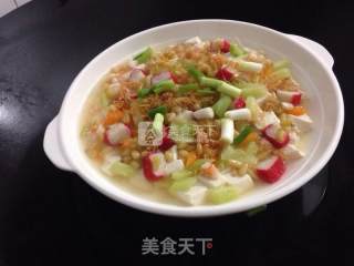 Steamed Tofu with Seafood Flavor recipe