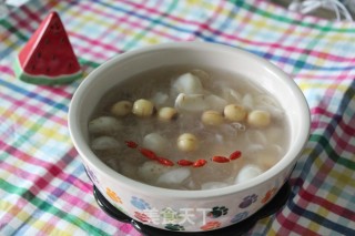 Homemade Lily Lotus Seed Arrowroot Cake-a Delicacy Served on A Dog Plate recipe