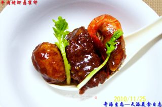 [jinniu Tiege]-"beef Roasted Shrimp and Braised Bird Eggs" recipe