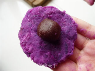 Sweet Bean Paste Purple Sweet Potato Balls recipe