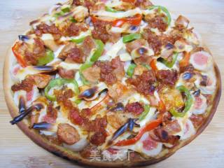 [diy New Orleans Bbq Pizza] Produced by Xiaowenzi~~[diy Bbq Lace Pizza] recipe