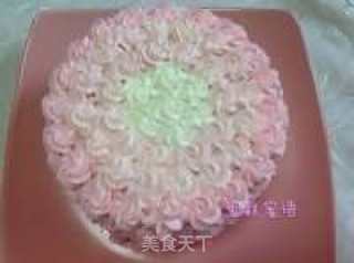 Gradient Rose Cream Cake recipe