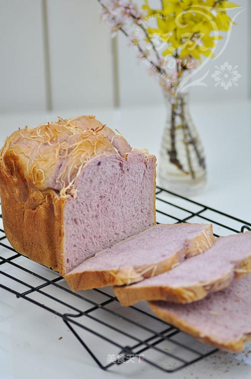 Super Soft Charm Toast for Your Favorite Person-purple Sweet Potato Toast recipe