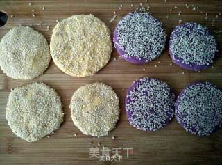 Healthy Afternoon Tea～pumpkin Sesame Biscuit～purple Potato Sesame Biscuit recipe