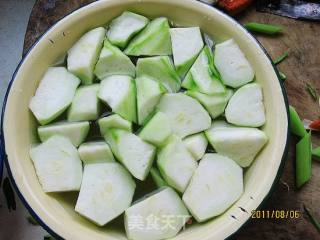 Loofah Fried Noodle Fish recipe