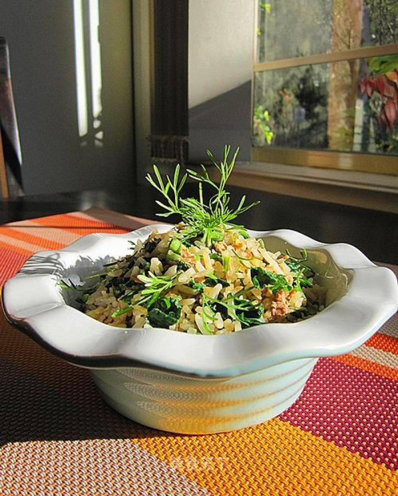 Shepherd's Purse Tuna Fried Rice recipe