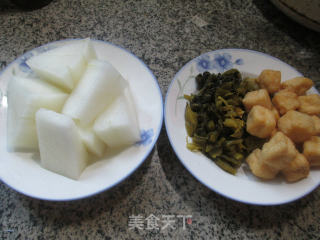 Small Oil Tofu, Pickled Cabbage and Winter Melon recipe