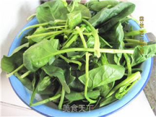 Garlic Vermicelli Mixed with Spinach recipe