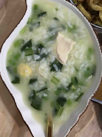 Salted Egg Choy Sum Congee