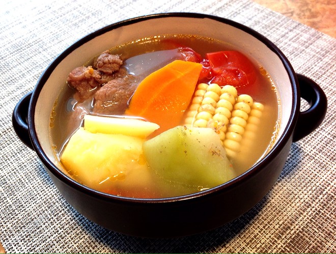 Beef Bone Fresh Vegetable Soup (healthy and Healthy, Fresh and Sweet, Super Simple) recipe