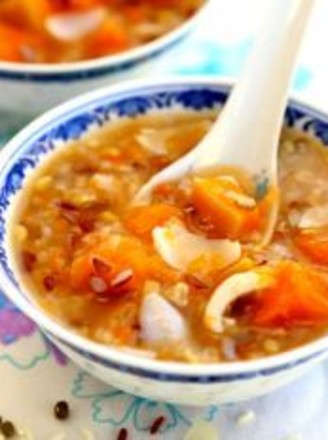 Pumpkin Mung Bean Lily Porridge recipe