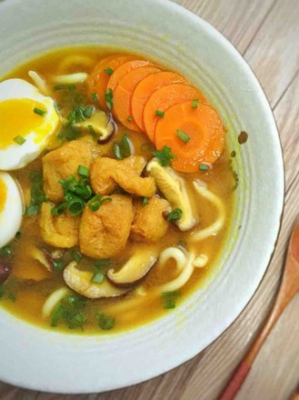 Oil Tofu Curry Udon Noodles recipe