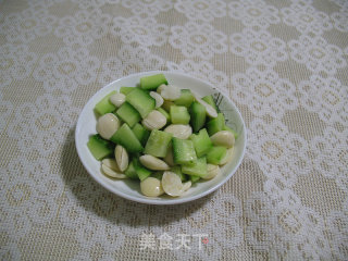 Cucumber Mixed with Almonds recipe
