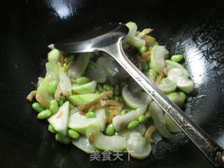 Stir-fried Mustard with Green Soy recipe