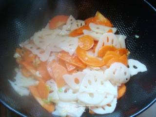 Vegetarian Fried Lotus Root and Carrot Slices recipe