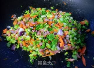Mashed Potatoes, Shrimp, Vegetables and Cheese recipe