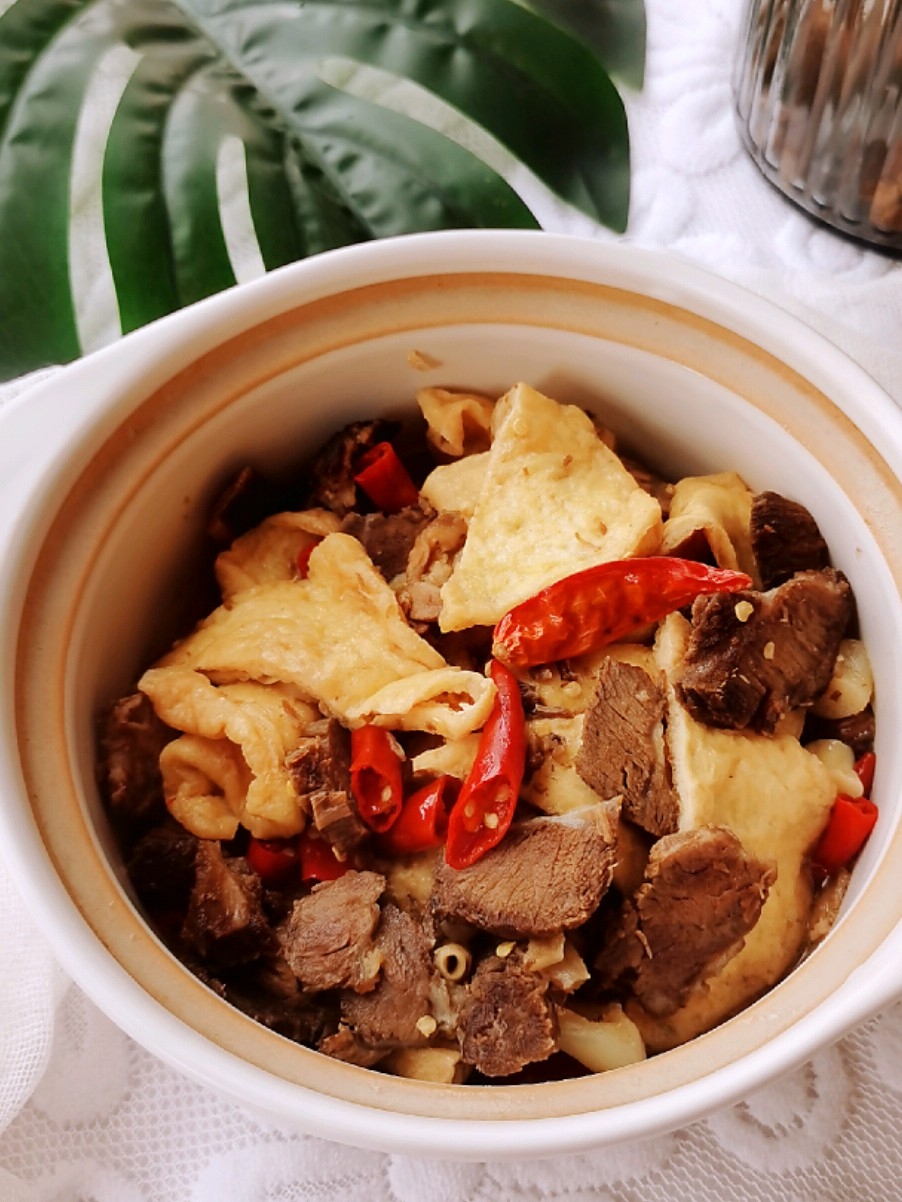 Tofu with Beef and Oil
