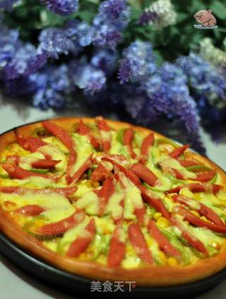 Green Pepper Ham Pizza recipe