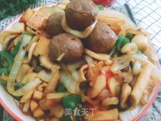 Cumin and King Pleurotus Seafood Balls recipe