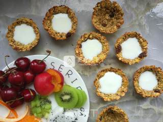 #aca烤明星大赛# Yogurt Oatmeal Fruit Basket recipe