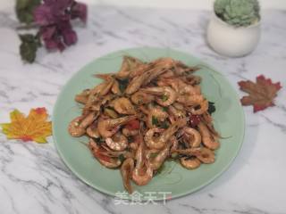 Scallion Fried River Prawn recipe
