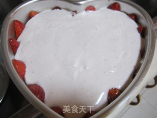 Strawberry Yogurt Mousse Cake for Valentine's Day recipe