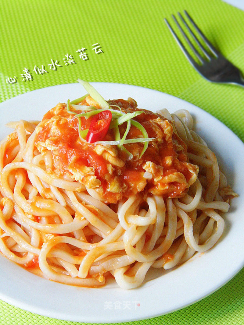 Noodles with Tomato and Egg Sauce recipe