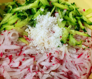 Cold Water Radish and Cucumber Shreds#凉菜# recipe