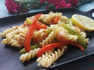 Stir-fried Italian Fusilli with Shrimp and Asparagus recipe