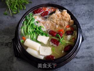 Yam Fish Head Tofu Soup recipe