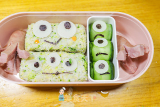 Supplementary Broccoli Pork Floss Cartoon Frog Rice Ball Over 12 Months Old recipe