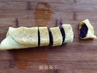 Breakfast Purple Sweet Potato Egg Roll recipe