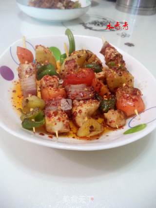 Pan-fried Spicy Chicken Skewers recipe