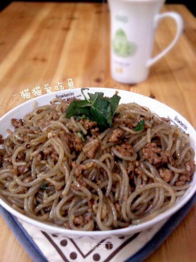 Stir-fried Vermicelli with Mint recipe