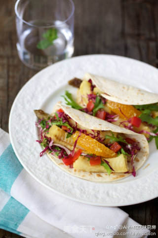 Orange Halibut Taco Burrito recipe