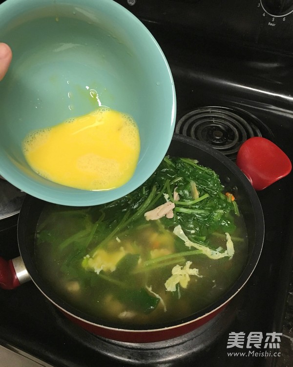 Spinach Chicken Egg Drop Soup recipe